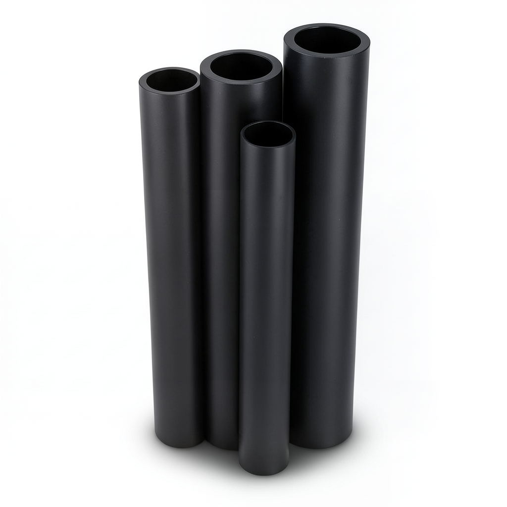 مواسير HDPE PE 63 ضغط 4 بار قطر خارجي 180 مم سمك 6.9 مم لون أسود