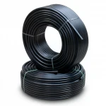 أنابيب HDPE الراجحي  ضغط 6.1 كجم قوة / سم²  مقاس ½  1 إنش سمك 4.3 مم لون اسود