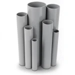 مواسير UPVC مقاس 4 إنش سمك 5.44 مم ضغط 13.8 بار لون رمادي