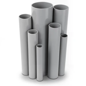 مواسير UPVC مقاس 4 إنش سمك 5.44 مم ضغط 13.8 بار لون رمادي