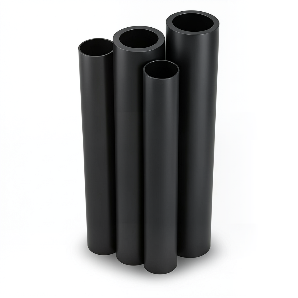 HDPE Pipes PE 63 Pressure 4 Bar 355 mm Diameter 13.6 mm Thickness Black