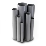 مواسير UPVC مقاس 4 إنش سمك 6.73 مم ضغط 17.2 بار لون رمادي