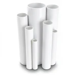 مواسير UPVC مقاس 6 إنش ضغط 6.9 بار سمك 4.11 مم لون أبيض