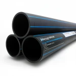 مواسير HDPE نيبروبلاست PE 100 ضغط 12.5 بار قطر خارجي 225 مم سمك 16.6 مم لون اسود
