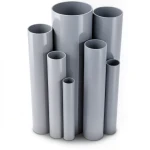 مواسير UPVC مقاس 6 إنش ضغط 6.9 بار سمك 4.11 مم لون رمادي