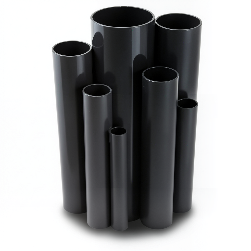 مواسير UPVC مقاس 4 إنش ضغط 17.2 بار سمك 6.73 مم لون اسود