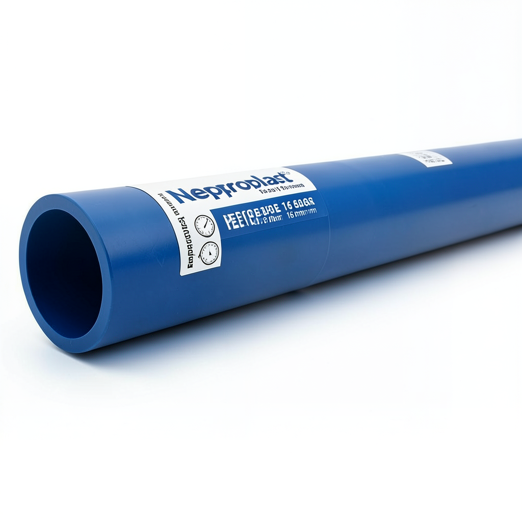 مواسير HDPE نيبروبلاست PE 100 ضغط 16 بار قطر خارجي 630 مم سمك 57.2 مم لون أزرق | نيبروبلاست