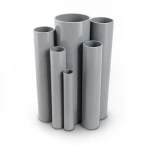 UPVC Pipes 6 Inch Size 6.9 Bar Pressure 4.11 mm Thickness Gray