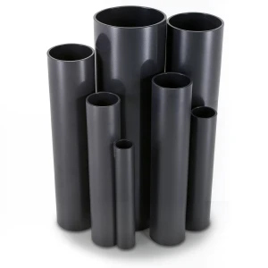 UPVC Pipes 6 Inch Size 21.7 Bar Pressure 12.47 mm Thickness Black