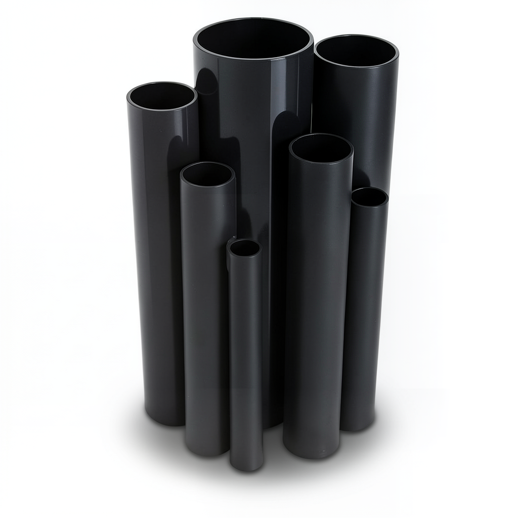 UPVC Pipes Nominal Pressure 6.9 Bar Size 6 inch Thickness 4.11 mm Black