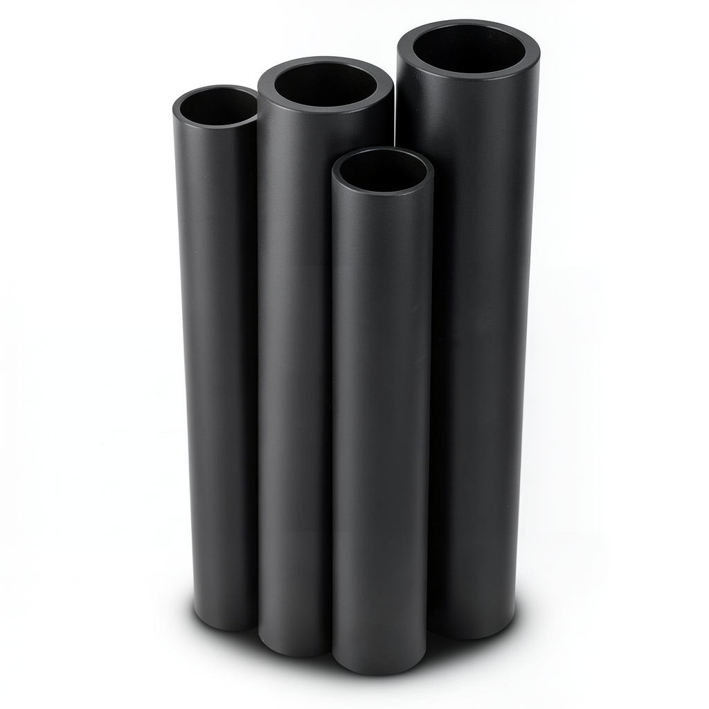 أنابيب HDPE PE 63 ضغط 4 بار قطر خارجي 630 مم سمك 24.1 مم لون أسود