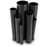 مواسير UPVC مقاس 6 إنش سمك 5.18 مم ضغط 8.6 بار لون اسود