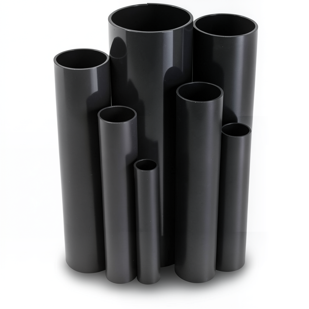 UPVC Pipes 4 Inch Thickness 8.46 mm Pressure 21.7 Bar Black