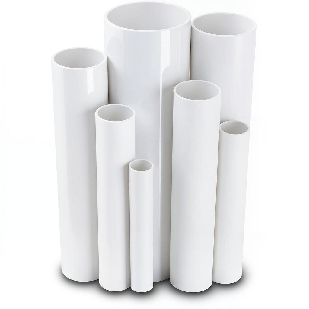 UPVC Pipes 6 inch Size 5.18 mm Thickness 8.6 Bar Pressure White