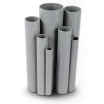 مواسير UPVC مقاس 6 إنش سمك 6.48 مم ضغط اسمي 11 بار لون رمادي