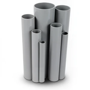 مواسير UPVC مقاس 6 إنش سمك 6.48 مم ضغط اسمي 11 بار لون رمادي
