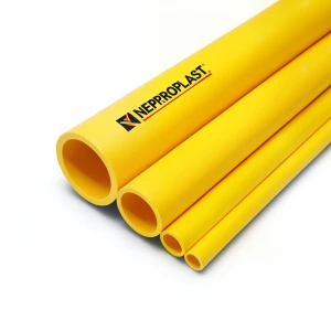 HDPE Pipes PE 100 Pressure 16 Bar 200 mm Diameter 18.2 mm Thickness Yellow | NEPROPLAST