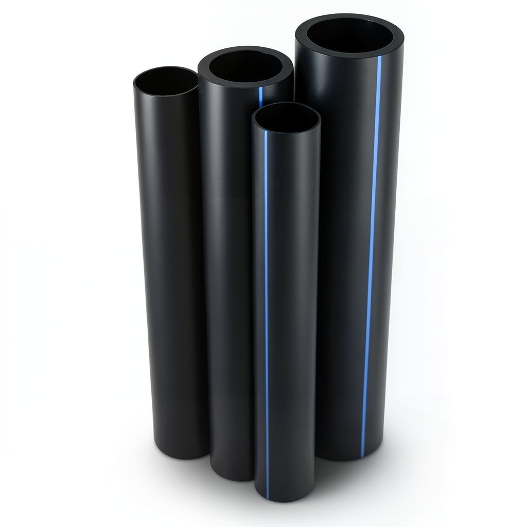 Al-Rajhi HDPE Pipe PE 63 Schedule 4 Bar 800 mm OD 30.6 mm Thickness Black