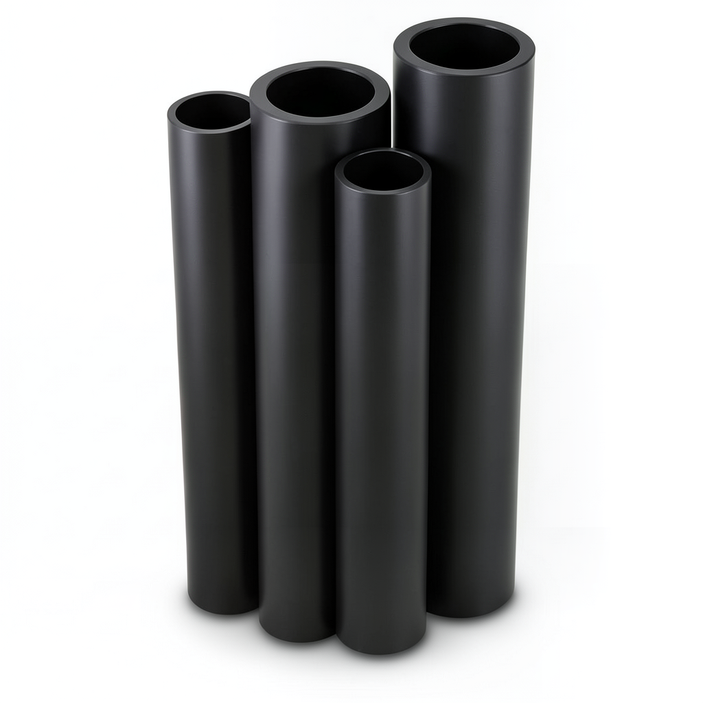 Al-Rajhi HDPE Pipes PE 63 Pressure 4 Bar 1200 mm OD Thickness 45.9 mm Black
