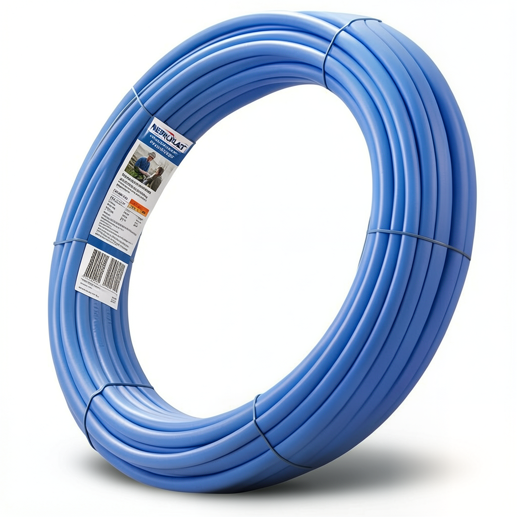 أنابيب HDPE PE 100 ضغط 10 بار قطر خارجي 50 مم سمك 3 مم لون أزرق | نيبروبلاست