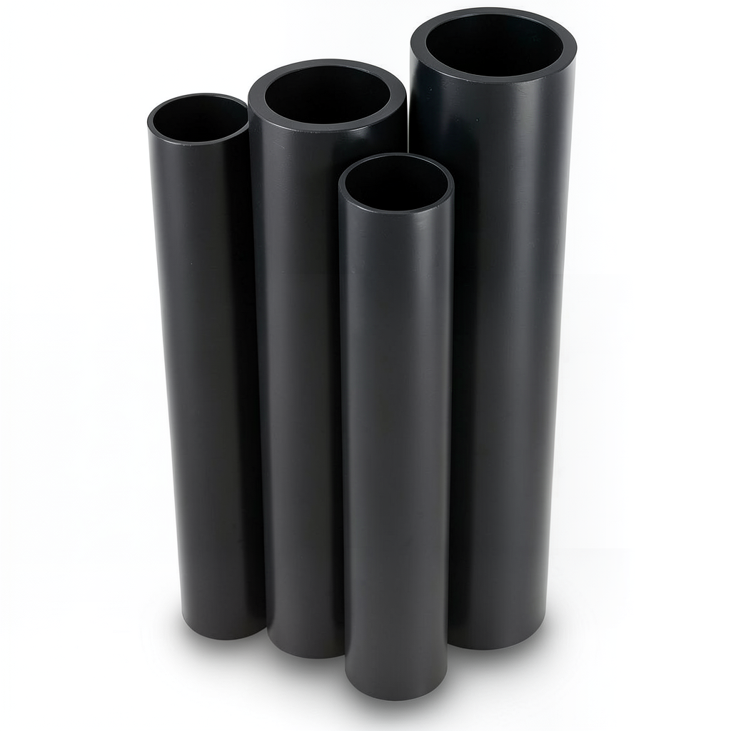 أنابيب HDPE PE 63 ضغط 4 بار قطر خارجي 1600 مم سمك 61.2 مم لون أسود