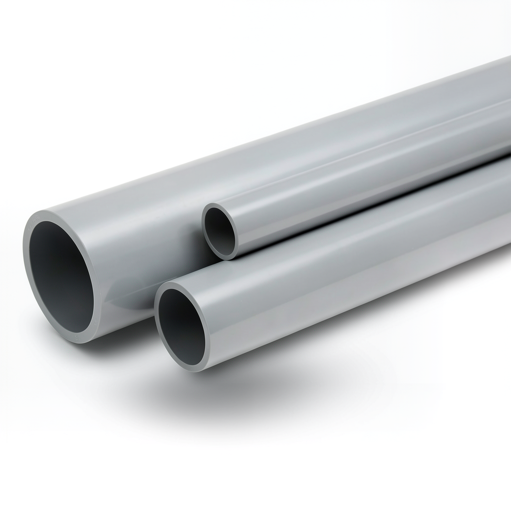 UPVC Pipes Pressure 4 Bar Outside Diameter 250 mm Thickness 4.9 mm Gray