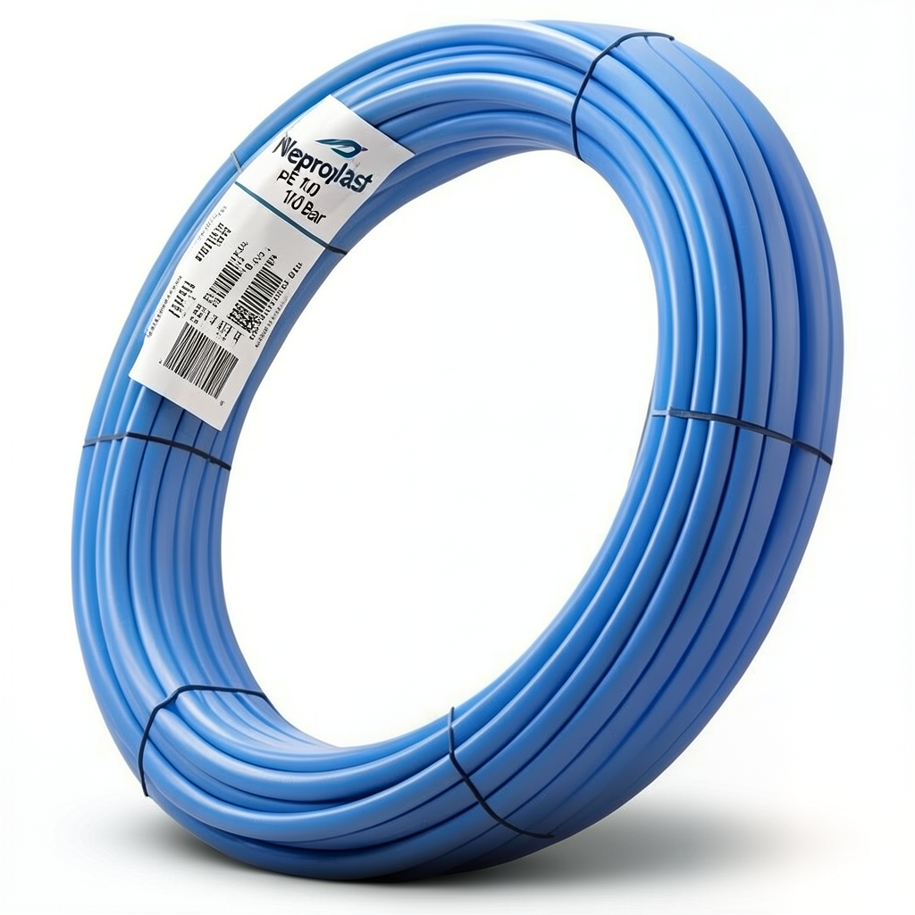 أنابيب HDPE نيبروبلاست PE 100 ضغط 10 بار قطر خارجي 75 مم سمك 4.5 مم لون ازرق | نيبروبلاست