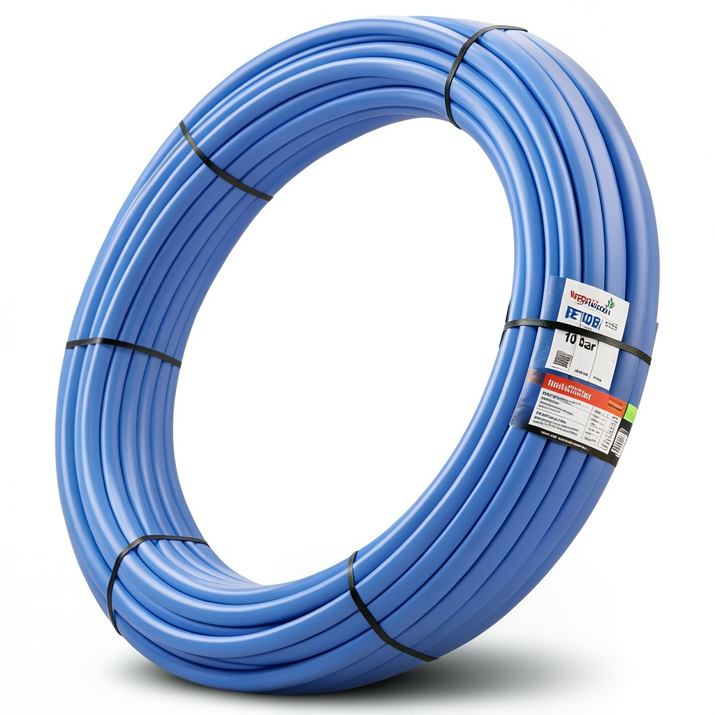 أنابيب HDPE نيبروبلاست PE 100 ضغط 10 بار قطر خارجي 90 مم سمك 5.4 مم لون أزرق | نيبروبلاست