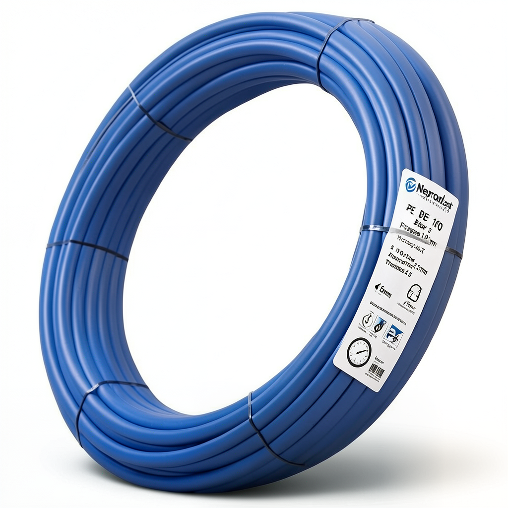 أنابيب HDPE نيبروبلاست PE 100 ضغط 10 بار قطر خارجي 75 مم سمك 4.5 مم لون ازرق | نيبروبلاست