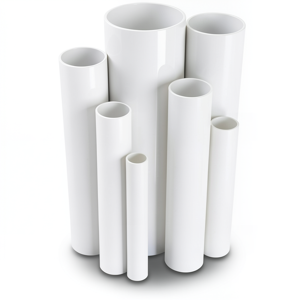 مواسير UPVC مقاس 4 إنش سمك 6.73 مم ضغط 17.2 بار أبيض