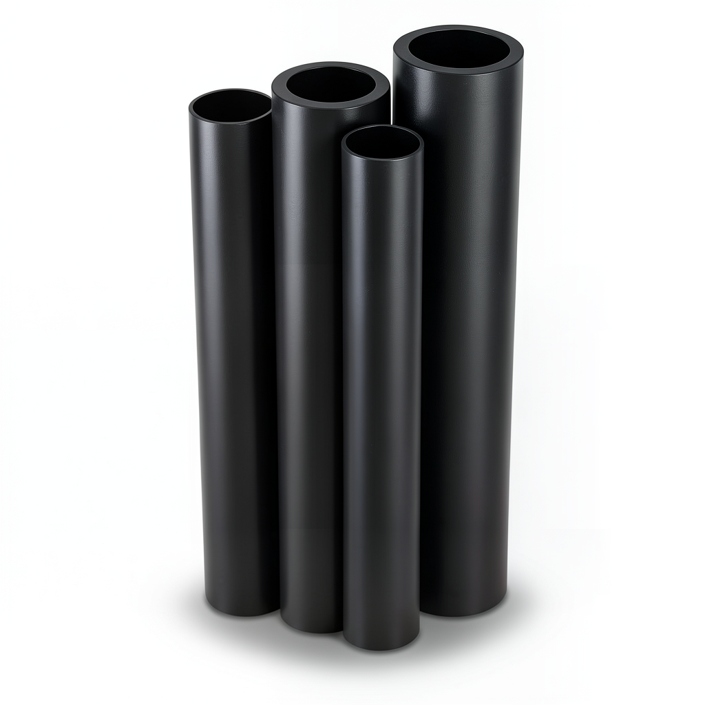 HDPE Pipes PE 63 Pressure 4 Bar Outside Diameter 710 mm Thickness 27.2 mm Black