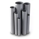مواسير UPVC مقاس 4 إنش سمك 6.73 مم ضغط 17.2 بار لون رمادي