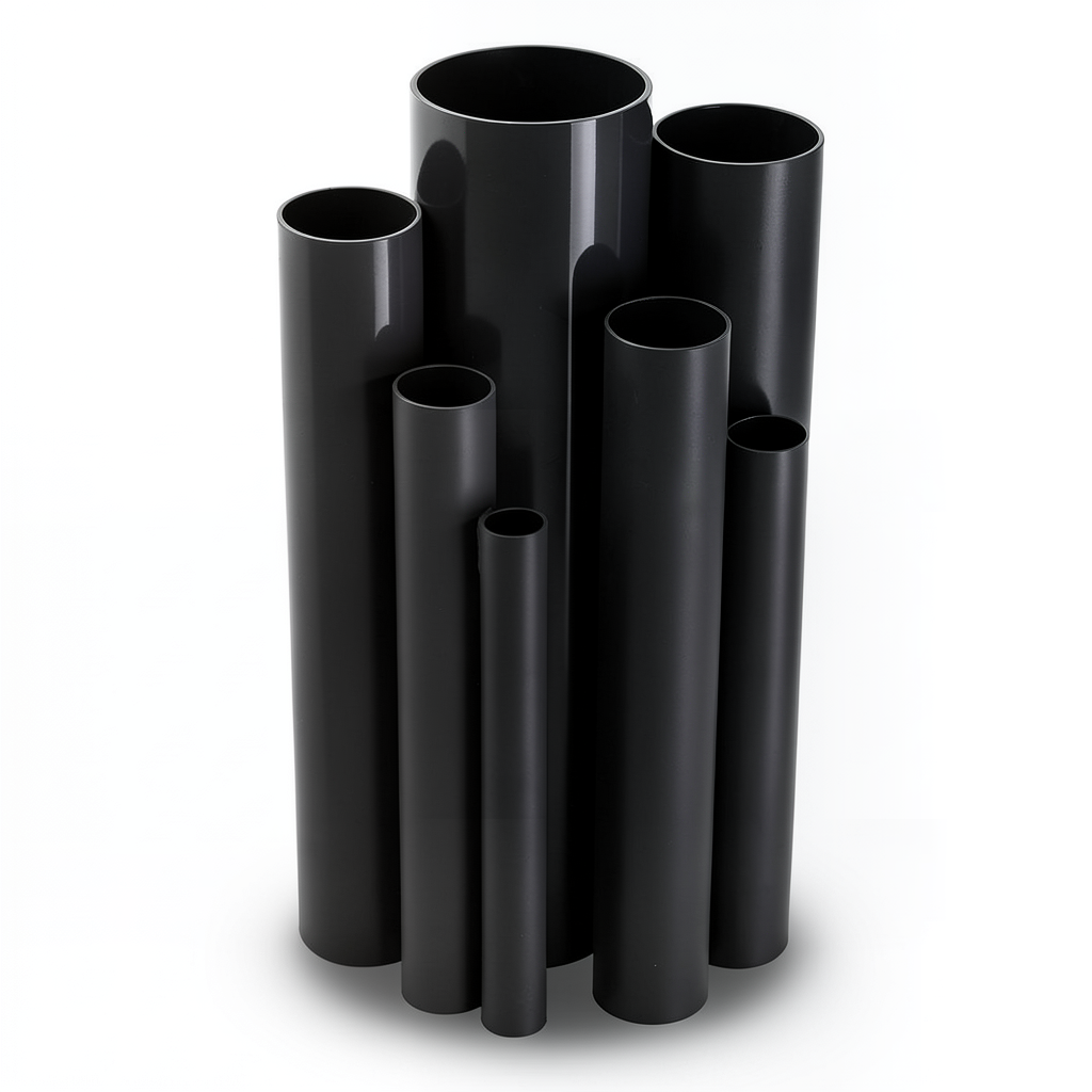 مواسير UPVC مقاس 4 إنش ضغط 17.2 بار سمك 6.73 مم لون اسود