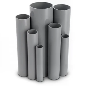 مواسير UPVC مقاس 6 إنش ضغط 6.9 بار سمك 4.11 مم لون رمادي