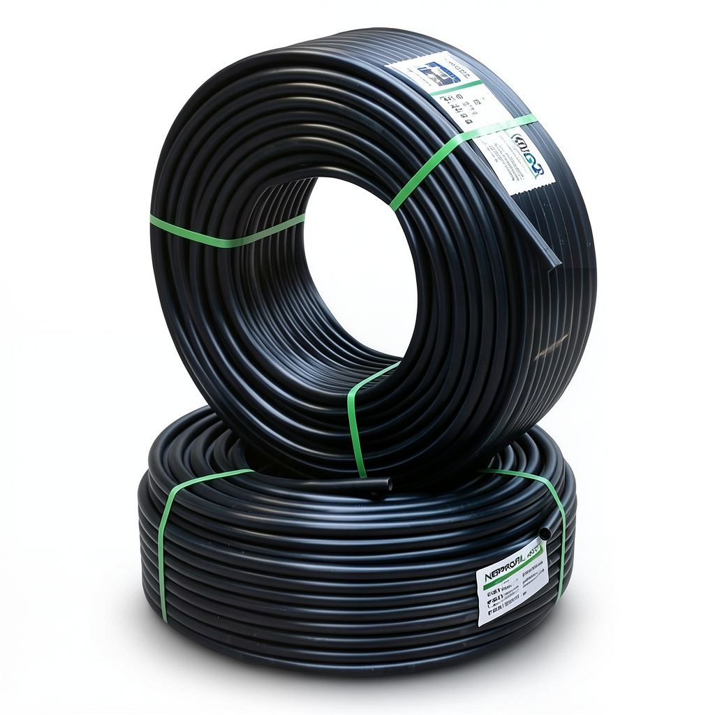 أنابيب HDPE PE 100 ضغط 10 بار قطر خارجي 110 مم سمك 6.6 مم لون اسود | نيبروبلاست