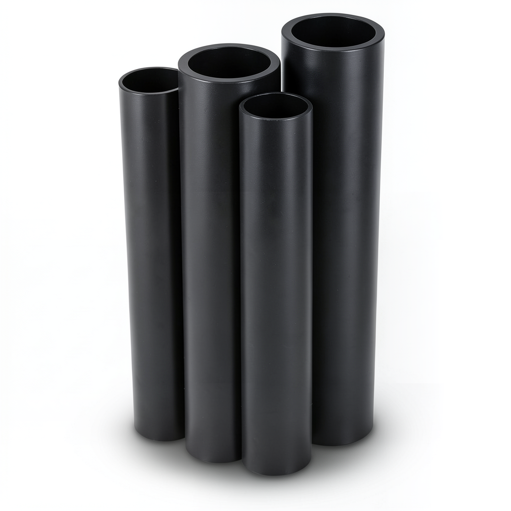 HDPE Pipes PE 63 Pressure 4 Bar Outside Diameter 1600 mm Thickness 61.2 mm Black