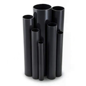 UPVC Pipes 6 Inch Size 21.7 Bar Pressure 12.47 mm Thickness Black