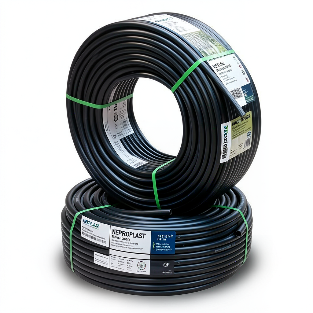 HDPE Pipes PE 100 Pressure 10 Bar 125 mm Diameter 7.4 mm Thickness Black | NEPROPLAST