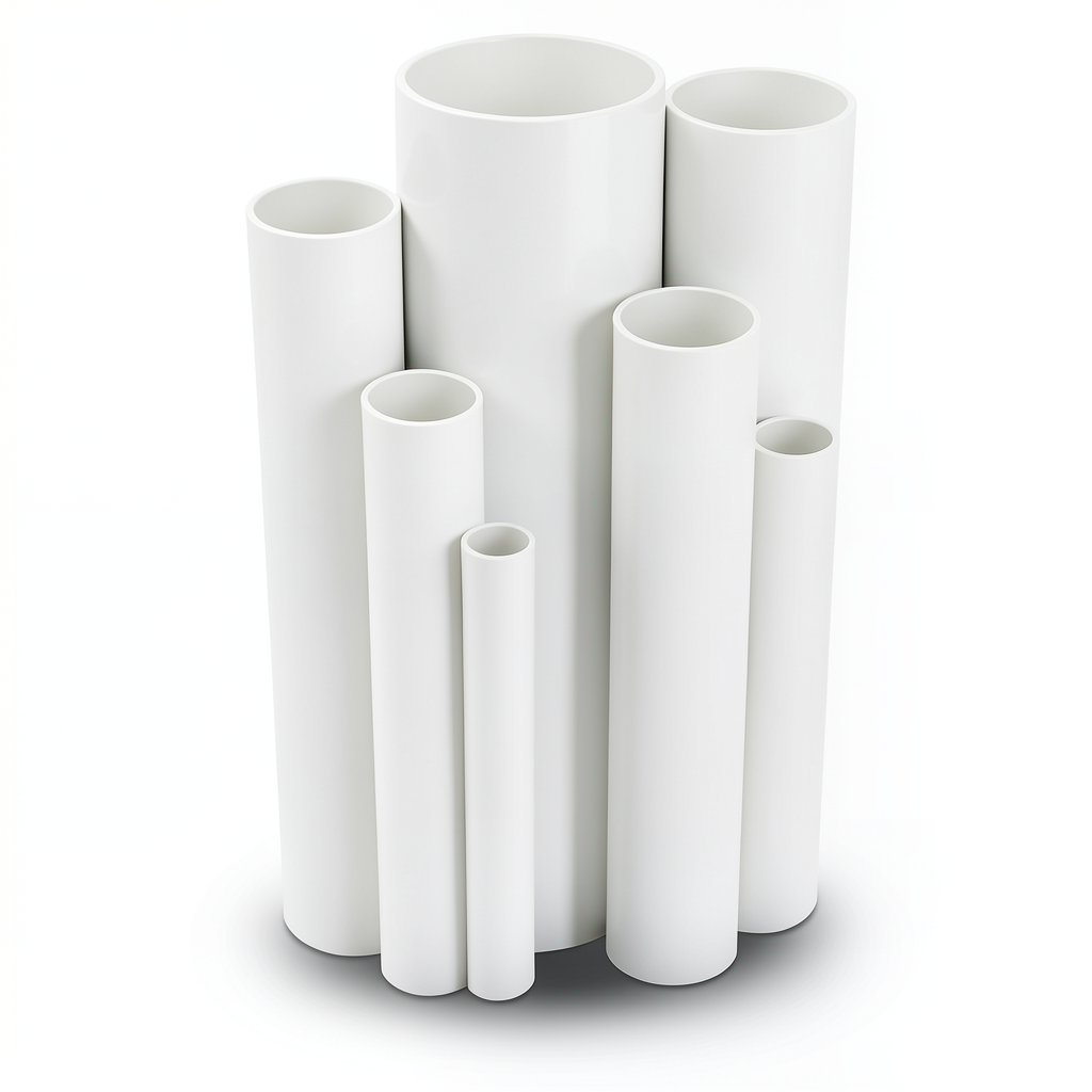 مواسير UPVC ضغط اسمي 21.7 بار مقاس 4 إنش سمك 8.46 مم لون أبيض
