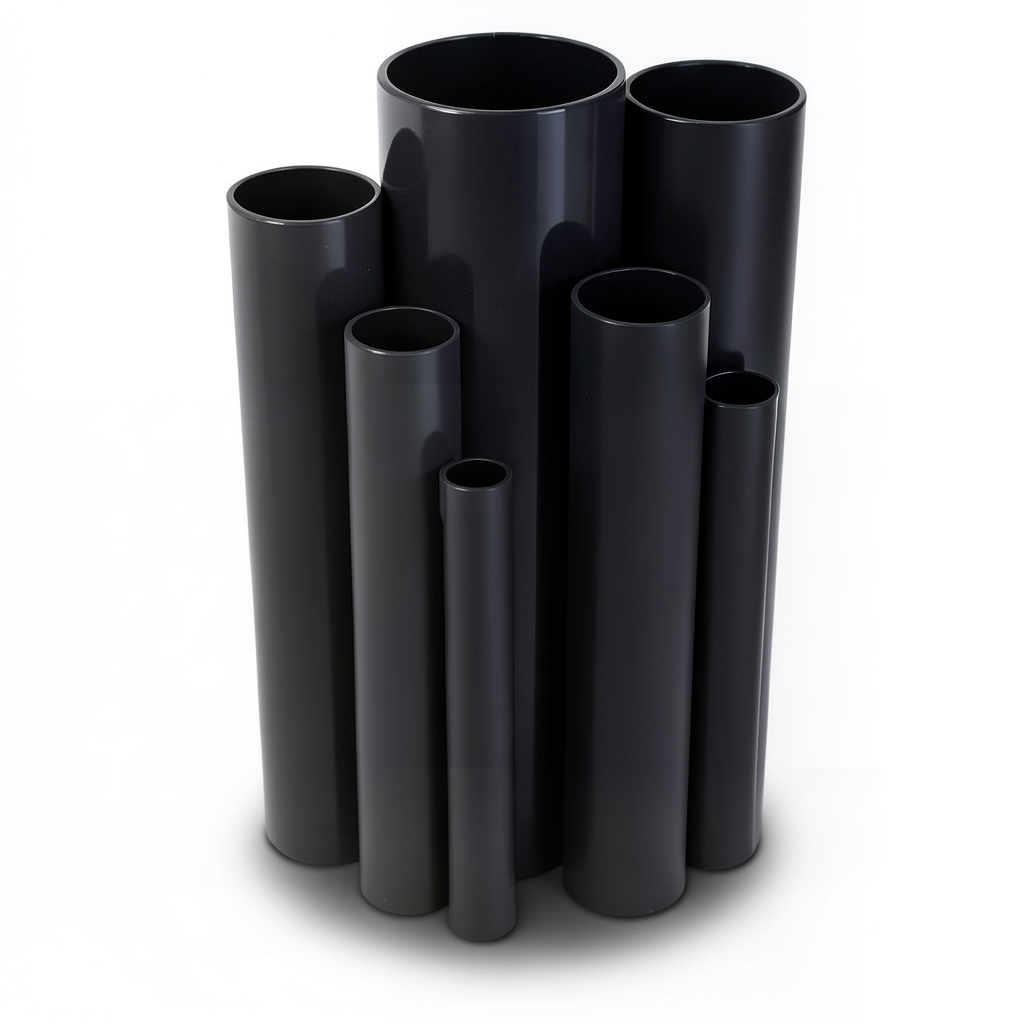 UPVC Pipes 4 Inch Thickness 8.46 mm Pressure 21.7 Bar Black