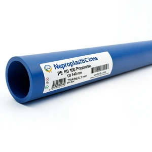 Neproplast HDPE Pipes PE 100 Pressure 10 Bar OD 140 mm Thickness 8.3 mm Blue | NEPROPLAST