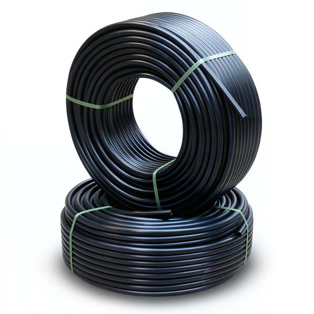 أنابيب HDPE PE 80 ضغط 10 بار قطر 75 مم سمك 5.6 مم أسود