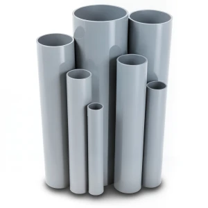 مواسير UPVC مقاس 6 إنش سمك 6.48 مم ضغط اسمي 11 بار لون رمادي