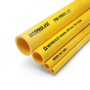 أنابيب HDPE PE 100 ضغط 16 بار قطر 250 مم سمك 22.7 مم لون أصفر | نيبروبلاست
