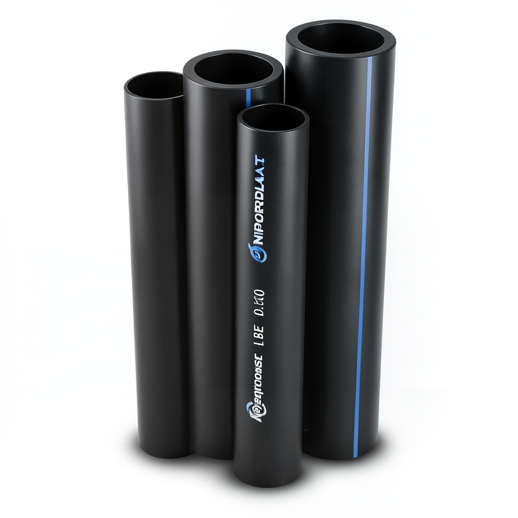 أنابيب HDPE نيبروبلاست PE 100 ضغط 10 بار قطر خارجي 160 مم سمك 9.5 مم لون أسود | نيبروبلاست