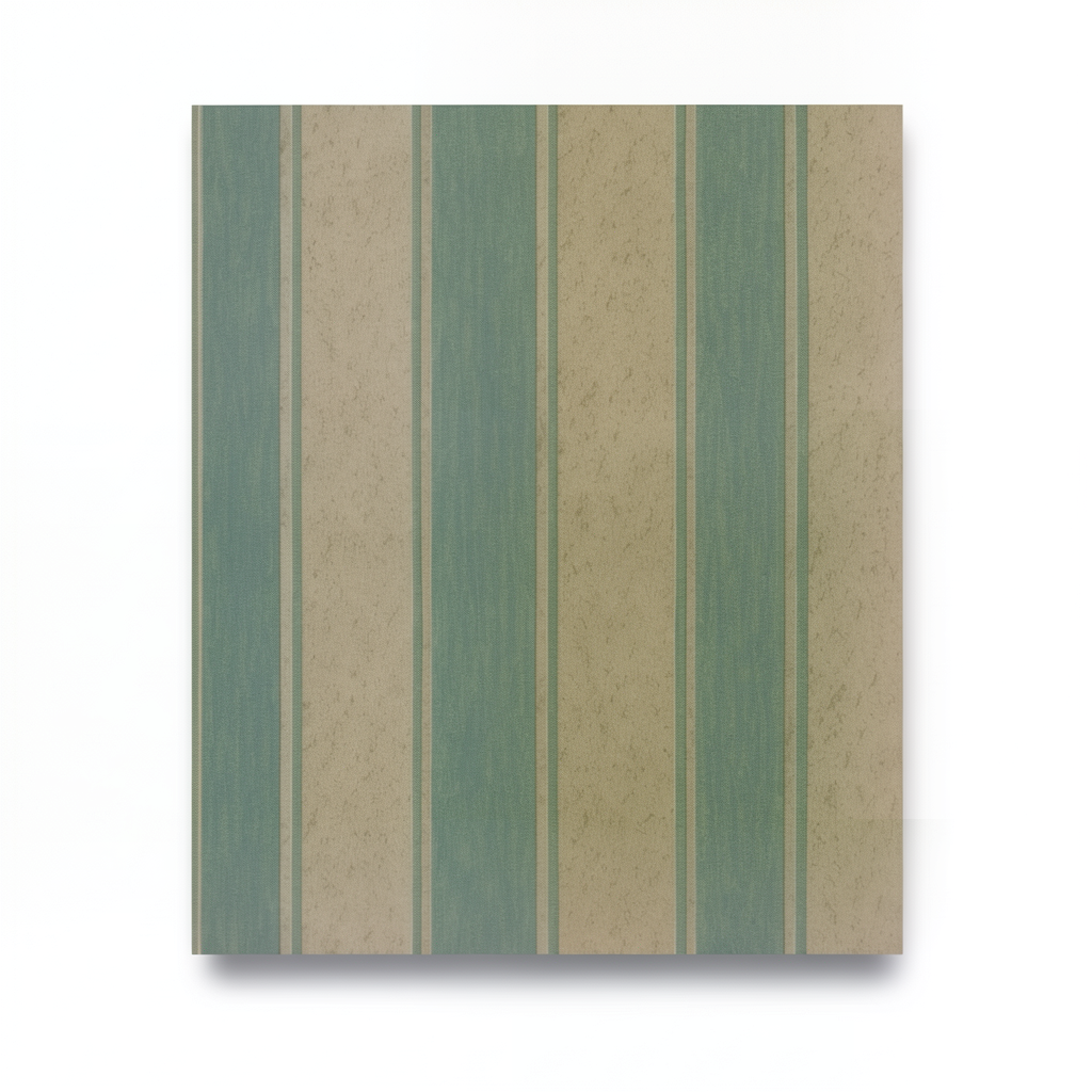 German Wall Decoration Wallpaper 10m x 0.73m Green with Beige