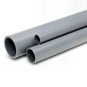 مواسير UPVC ضغط 10 بار قطر خارجي 500 مم سمك 23.9 مم لون رمادي