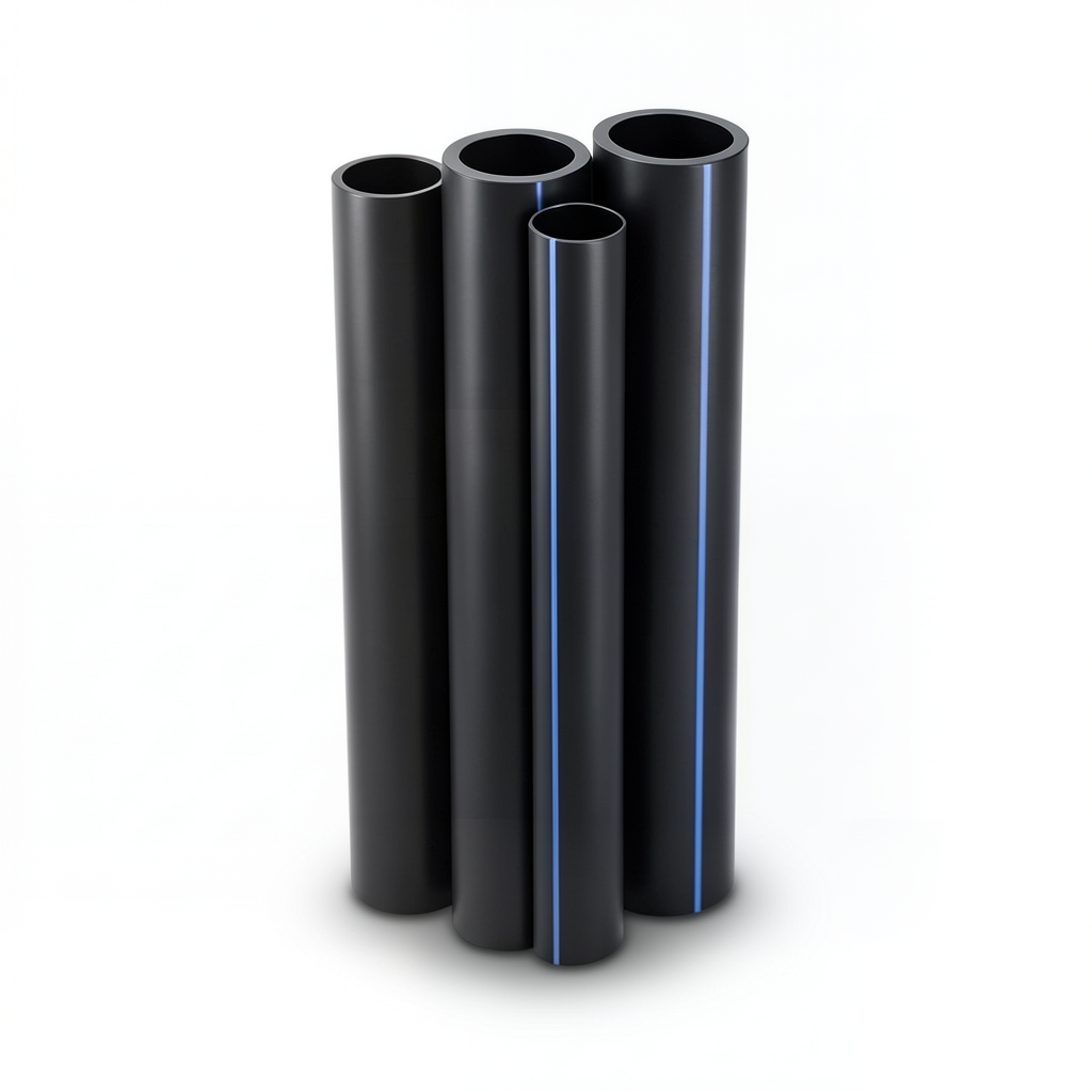 Al-Rajhi HDPE Pipes PE 63 Pressure 6 Bar Outside Diameter 140 mm Thickness 8 mm Black
