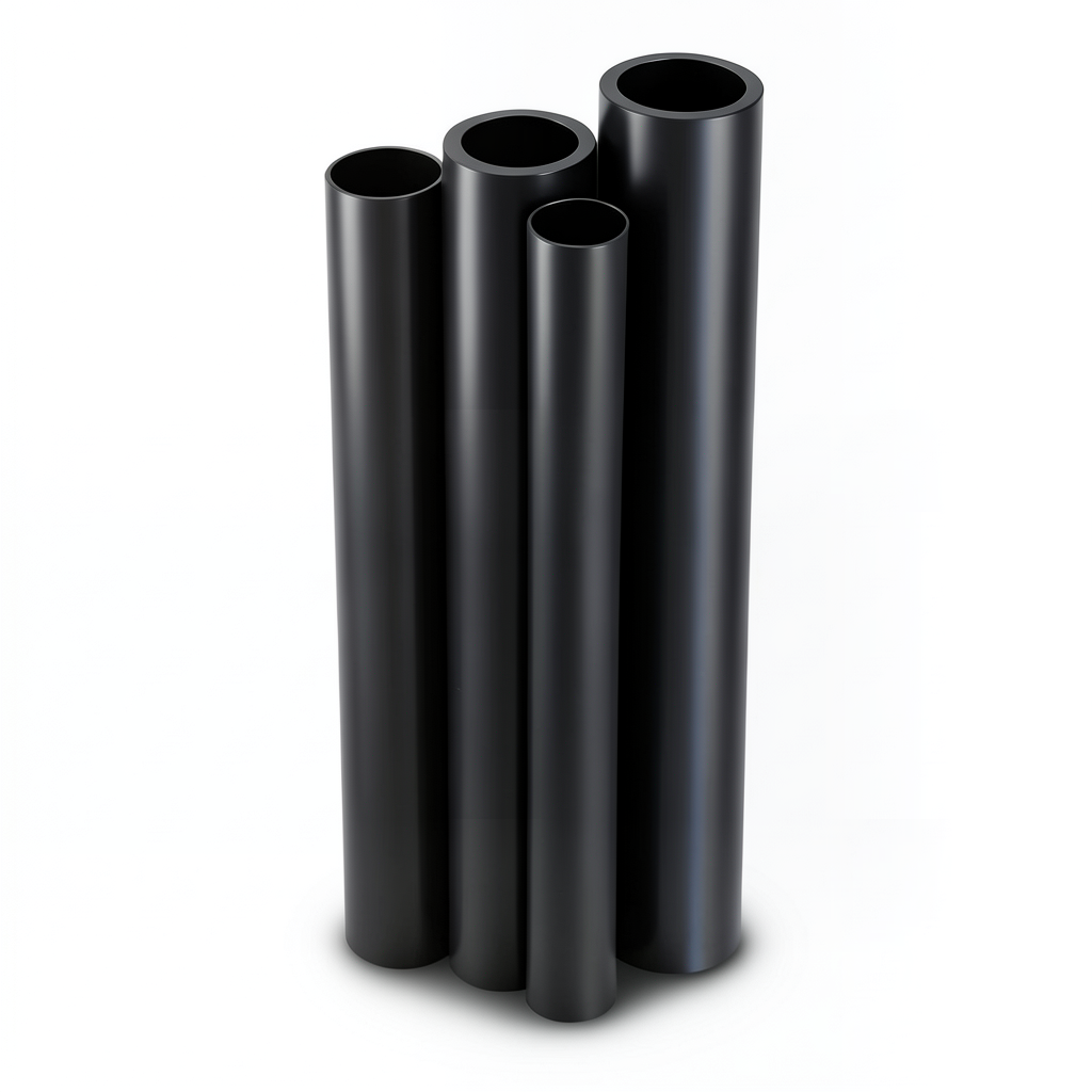 مواسير HDPE PE 63 ضغط 6 بار قطر خارجي 160 مم سمك 9.1 مم لون أسود