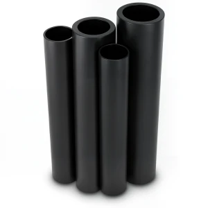 مواسير HDPE بولي ايثيلين عالي الكثافة PE 63 ضغط 6 بار قطر خارجي 180 مم سمك 10.2 مم لون أسود